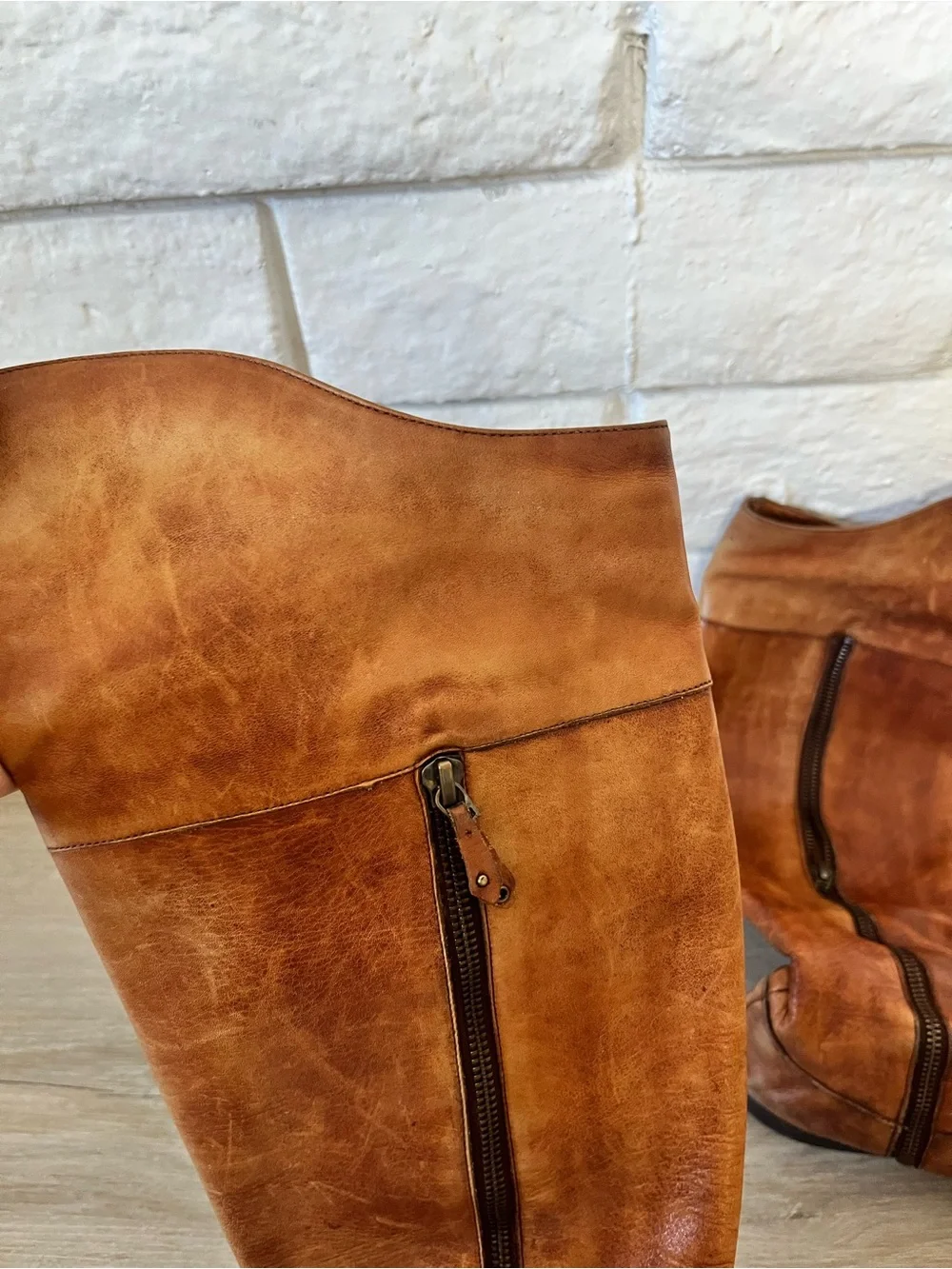 Cole Haan Nike Air Over the Knee Riding Boot Cognac Size 8.5